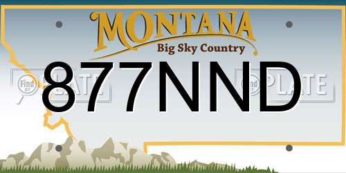 877NND Montana License Plate