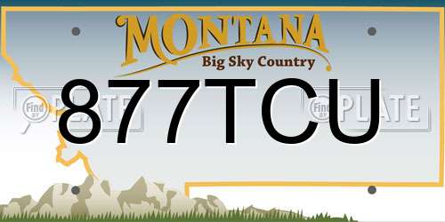 877TCU Montana License Plate