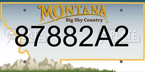 87882A2 Montana License Plate