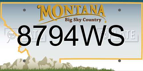 8794WS Montana License Plate