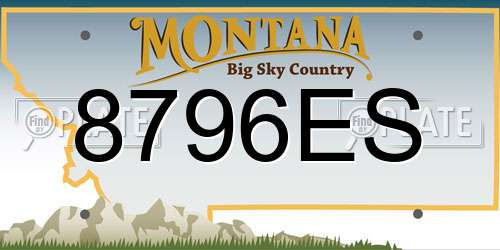 8796ES Montana License Plate