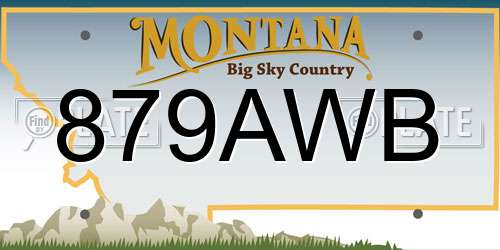879AWB Montana License Plate