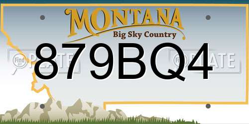 879BQ4 Montana License Plate