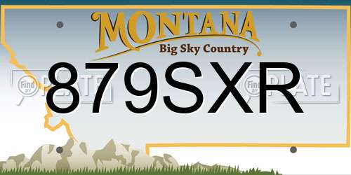 879SXR Montana License Plate