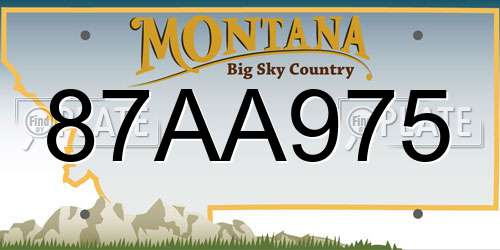 87AA975 Montana License Plate