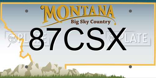87CSX Montana License Plate