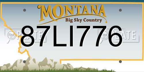 87LI776 Montana License Plate