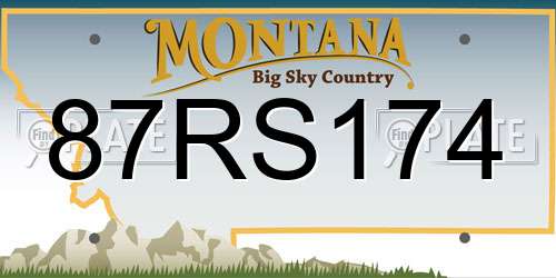 87RS174 Montana License Plate