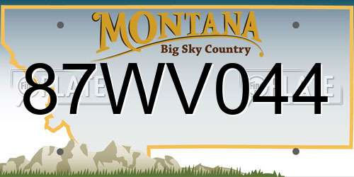 87WV044 Montana License Plate