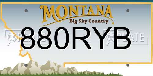 880RYB Montana License Plate