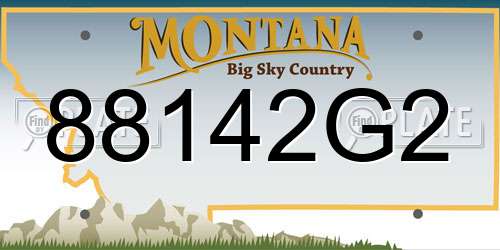88142G2 Montana License Plate