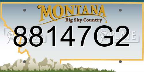 88147G2 Montana License Plate