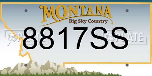 8817SS Montana License Plate