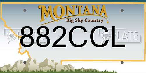882CCL Montana License Plate