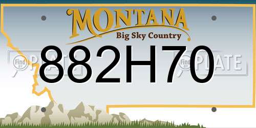 882H70 Montana License Plate