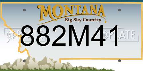 882M41 Montana License Plate