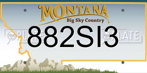 882SI3 Montana License Plate