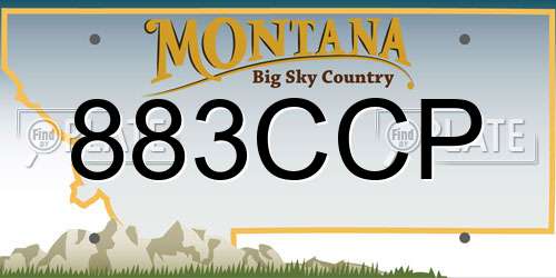 883CCP Montana License Plate