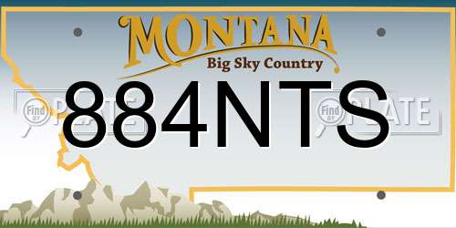 884NTS Montana License Plate