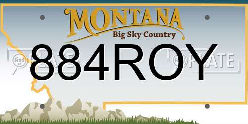 884ROY Montana License Plate