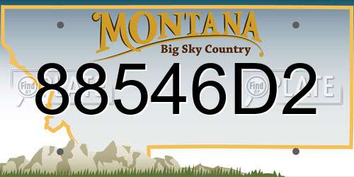 88546D2 Montana License Plate