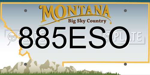 885ESO Montana License Plate
