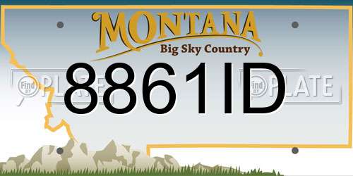 8861ID Montana License Plate