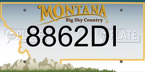 8862DI Montana License Plate