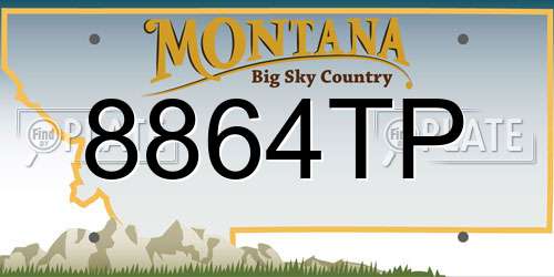 8864TP Montana License Plate