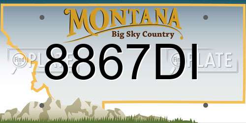 8867DI Montana License Plate