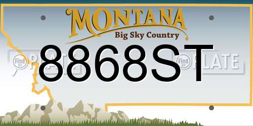 8868ST Montana License Plate