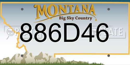 886D46 Montana License Plate