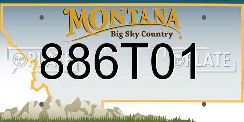 886T01 Montana License Plate