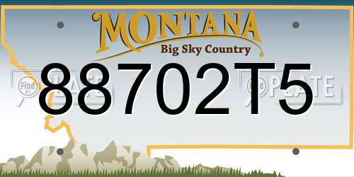 88702T5 Montana License Plate