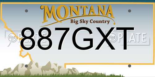887GXT Montana License Plate