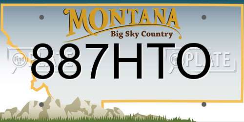 887HTO Montana License Plate