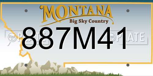 887M41 Montana License Plate