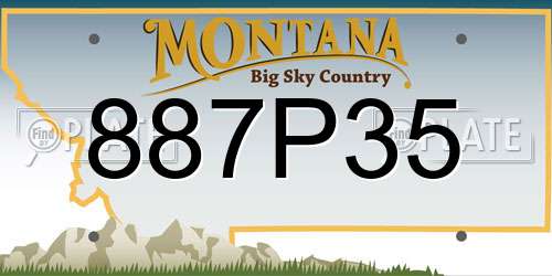 887P35 Montana License Plate