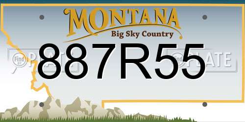 887R55 Montana License Plate