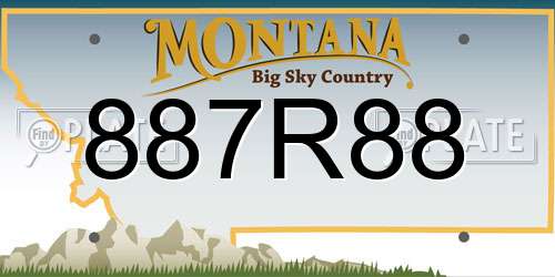 887R88 Montana License Plate