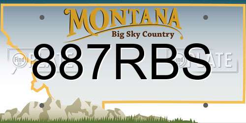 887RBS Montana License Plate