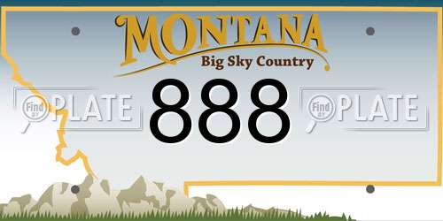 888 Montana License Plate