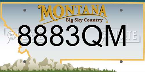 8883QM Montana License Plate