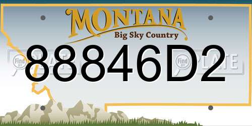 88846D2 Montana License Plate