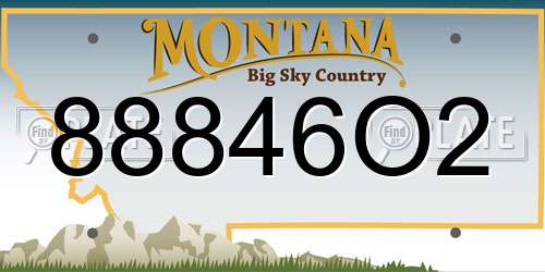 88846O2 Montana License Plate