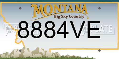 8884VE Montana License Plate