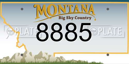 8885 Montana License Plate