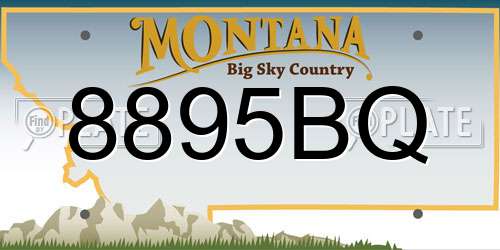 8895BQ Montana License Plate