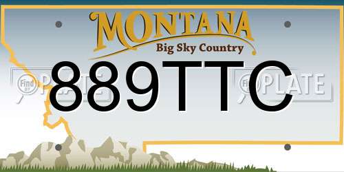 889TTC Montana License Plate