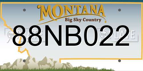 88NB022 Montana License Plate